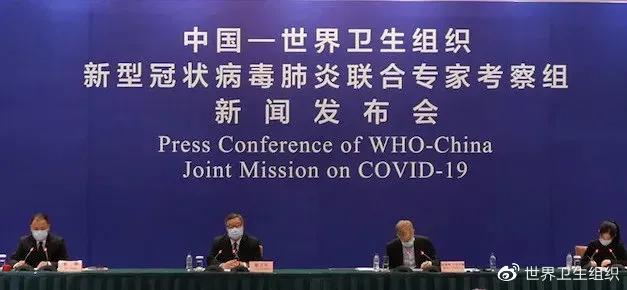 中國-世衛考察組報告：中國為世界對抗病毒贏得寶貴時間